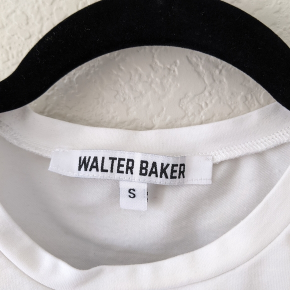 Walter Baker Small White Knot Front Crew Neck Tee Shirt - Picture 7 of 8